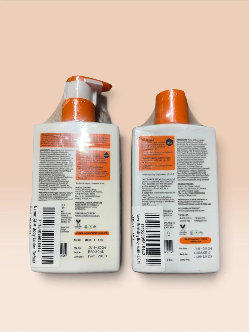 Orange AHA Body Lotion - Gentle Exfoliating Moisturizer